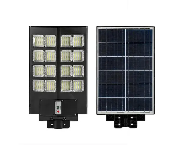 Lampa solara stradala JORTAN 600W/800W/1000W, Telecomanda, suport metalic