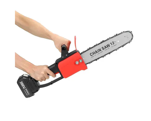 Drujba electrica cu lant 12 inch, cu 2 Acumulatori, 36 V, Lithium, 2 lanturi, 1200 W, 4800rpm, 305mm