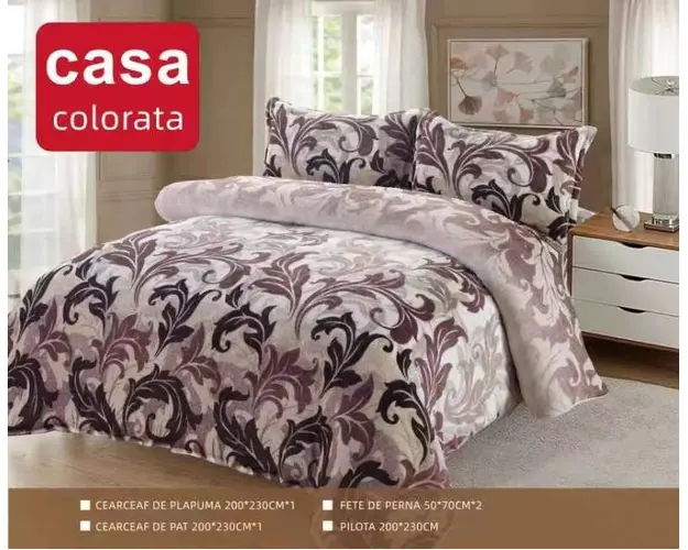 Set Pilota Cocolino groasa cu blanita, 3 Piese, 200x230 cm, 4 Kg