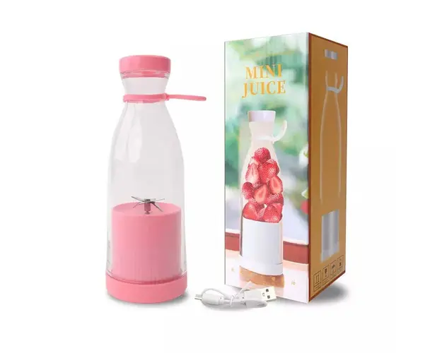 Mini Blender portabil - Smoothie & Shake, incarcare usb 6 Lame otel Inoxidabil, 380 ml