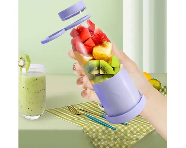Mini Blender portabil - Smoothie & Shake, incarcare usb 6 Lame otel Inoxidabil, 380 ml
