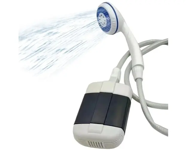 Dus portabil de camping cu robinet incorporat, USB pentru interior/exterior