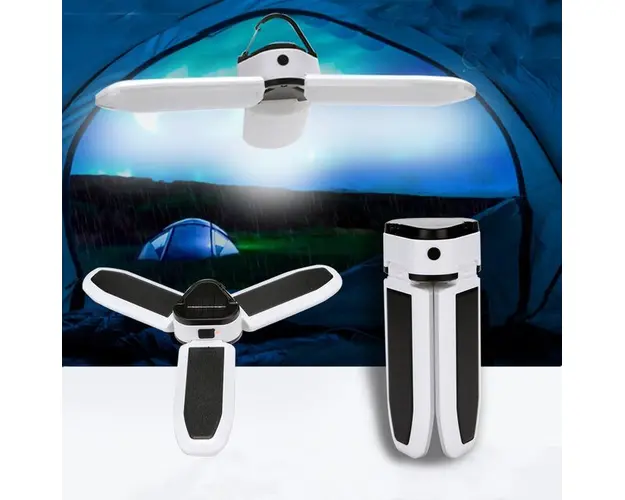 Bec solar led cu 3 brate, 5 moduri de iluminare IPX4 rezistent la apa