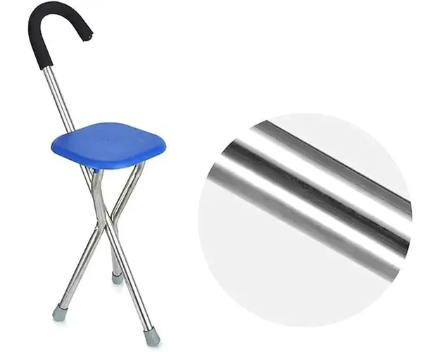 Scaun pliabil cu baston, inaltime 82 cm, maxim 100 kg