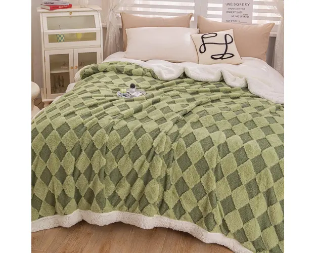 Patura Cocolino cu Blanita de Iepure si Catifea Teddy, 200x230cm, cu blanita pe spate