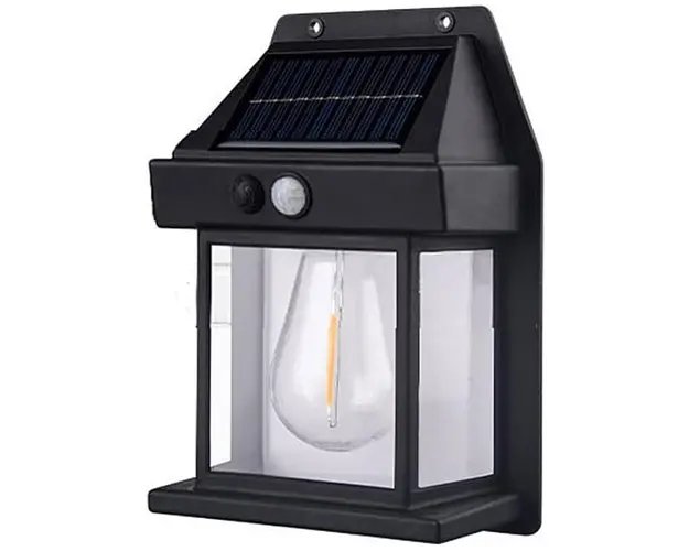 Lampa solara bec de perete LED cu senzor de miscare