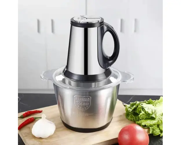 Tocator electric carne si legume, 4 lame inox, 2 viteze, capacitate mare, bol inox