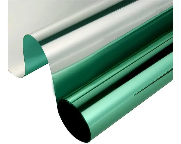 Folie reflexiva pentru geamuri interioare, cu efect de oglinda, protectie solara UV