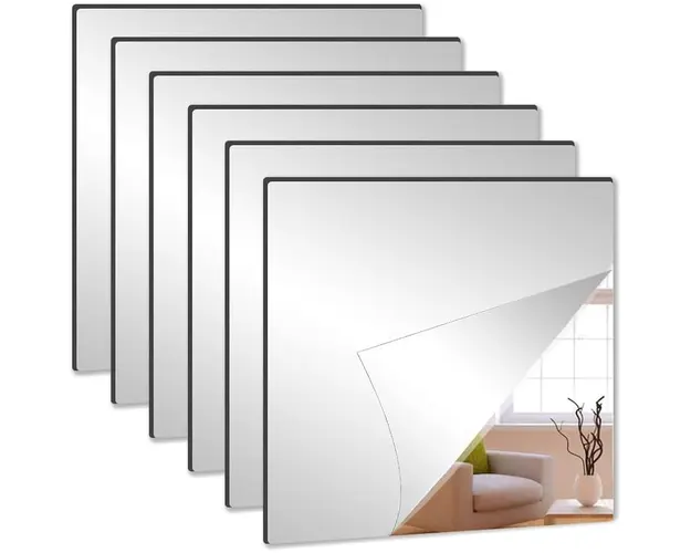 Set 32 oglinzi acrilice decorative design patrat 20 X 20 cm