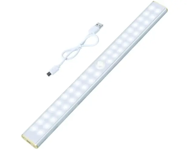 Lampa led cu senzor de miscare, suport magnetic, reincarcare prin USB, portabila, lumina rece