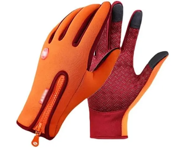 Manusi unisex pentru bicicleta, rezistente la umezeala si vant, compatibile ecran telefon, aderenta sporita pentru ciclism, ski