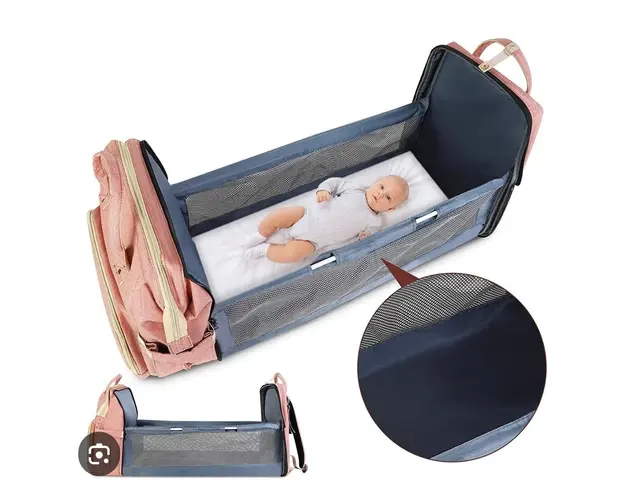 Ghiozdan multifunctional 3 in 1, cu patut pliabil, impermeabil, roz