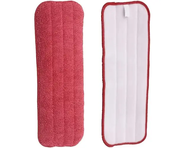 Set 2 rezerve mop plat din microfibra, prindere cu arici