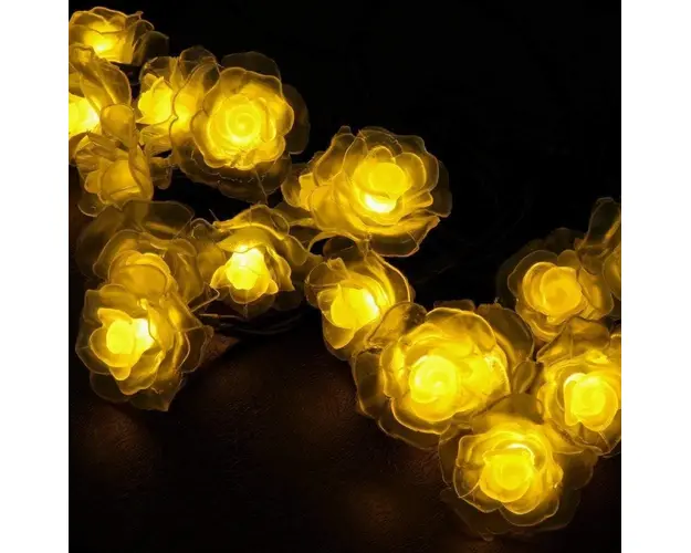 Instalatie solara 50 led, pentru exterior, model floricele, IP 44