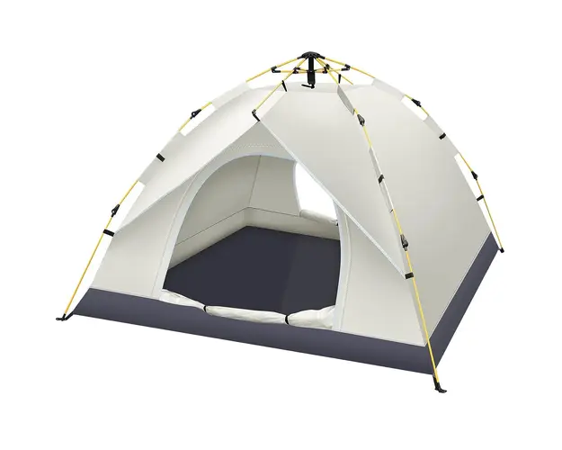 Cort camping 3-4 persoane cu deschidere automata pop-up, impermeabil, protectie UV, 2 usi