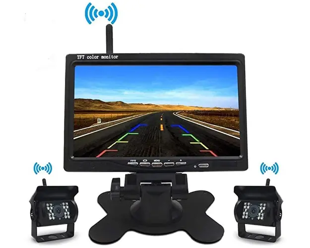 Kit wireless pentru marsarier cu camera AHD si display de 7", camioane, autocare, bus-uri