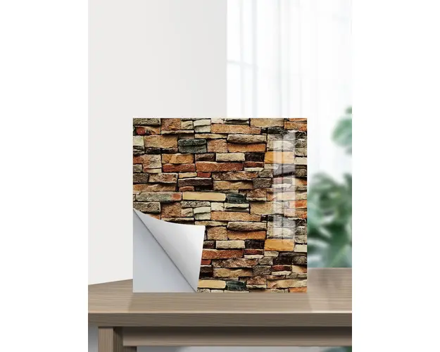 Set 10 x placi autoadezive pentru perete tip marmura, impermeabila, 60x60 cm