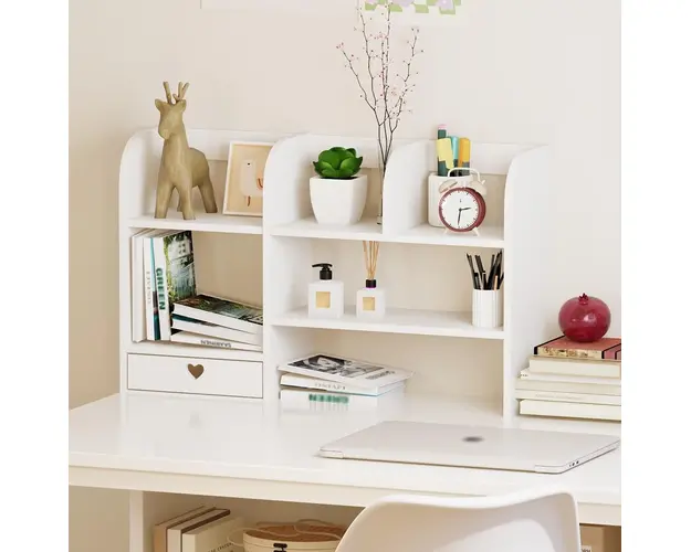 Organizator de birou - Raft cu sertar pentru stocare si decoratiuni,