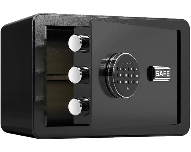 Seif hotelier din otel cu blocare electronica si cheie