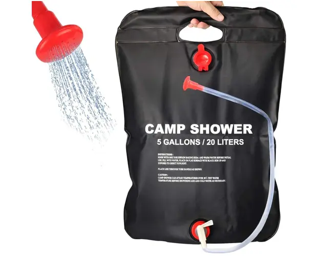 Dus solar portabil, ideal pentru camping sau gradina