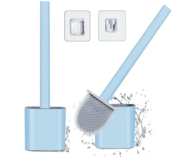Perie pentru WC din silicon cu cap flexibil