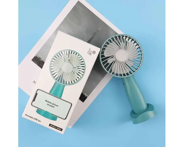 Mini ventilator cu suport de telefon, cablu USB