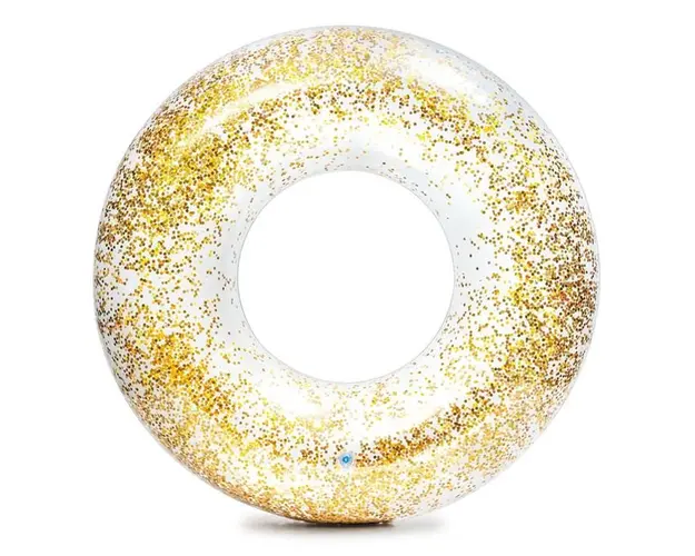 Colac de inot, transparent cu sclipici, Intex 56274, 107x27 cm