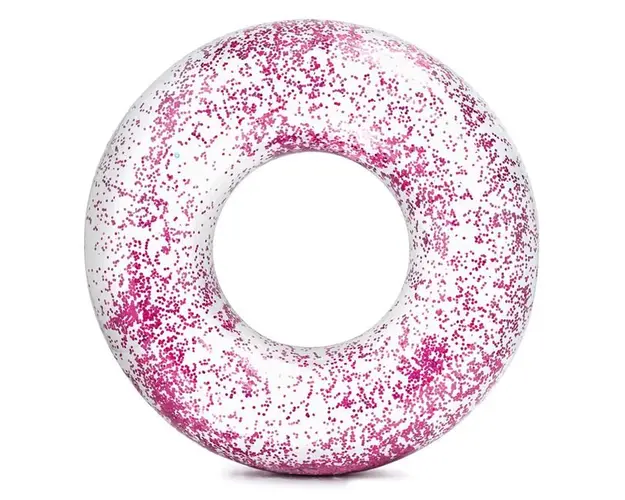 Colac de inot, transparent cu sclipici, Intex 56274, 107x27 cm