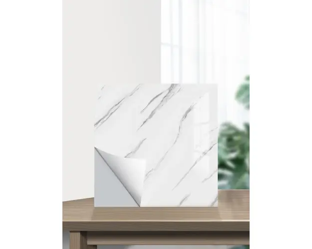 Set 10 x placi autoadezive pentru perete tip marmura, impermeabila, 60x60 cm