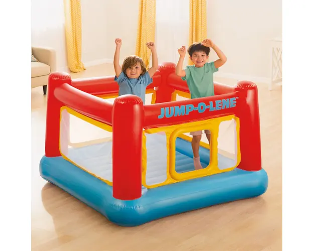Trambulina in forma de casuta gonflabila pentru copii, 171 x 171 x 112 cm, Intex Jump-O-Lene