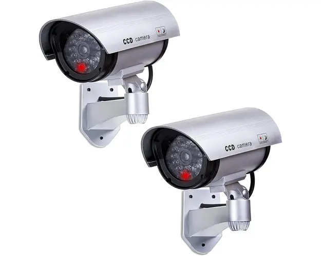 Set 4 camere supraveghere video false, LED rosu avertizor
