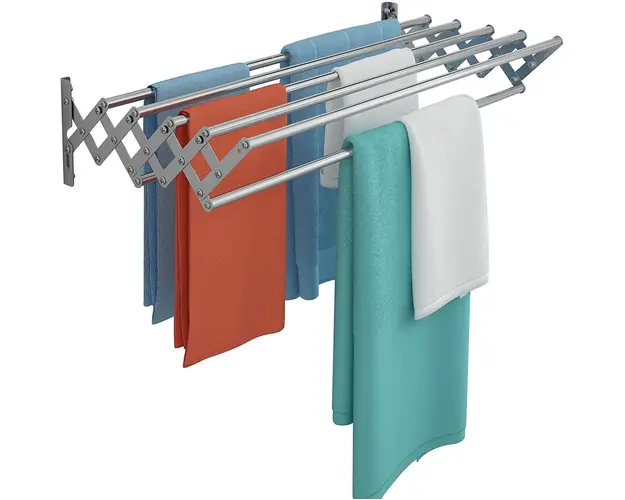 Uscator rufe din aluminiu, retractabil, cu prindere in perete