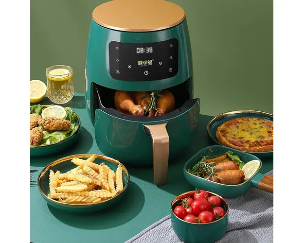 Friteuza cu aer cald, S-18 Air Fryer, 2400W, afisaj digital, LCD Touch control