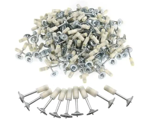 Set 100 bucati cuie rotunde de otel pentru pistol manual pentru fixarea cuielor pe perete