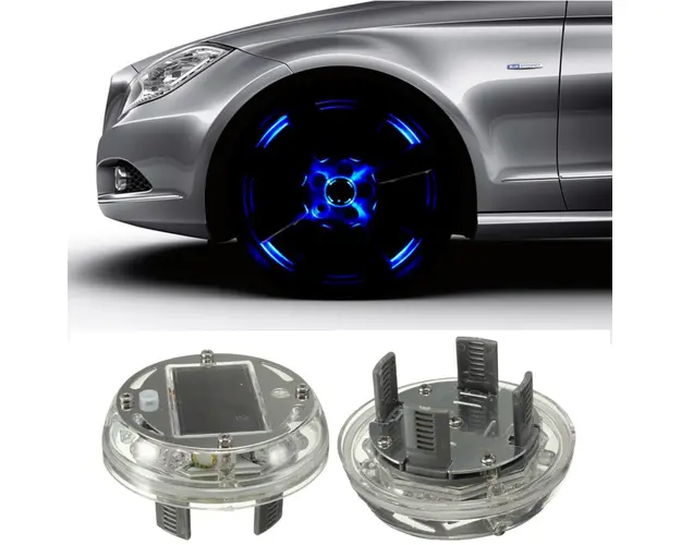 Capac central pentru jante cu iluminare LED multicolor si incarcare solara
