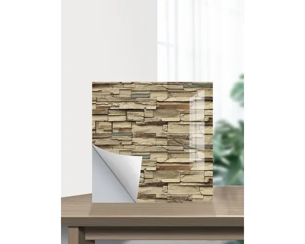 Set 10 x placi autoadezive pentru perete tip marmura, impermeabila, 60x60 cm