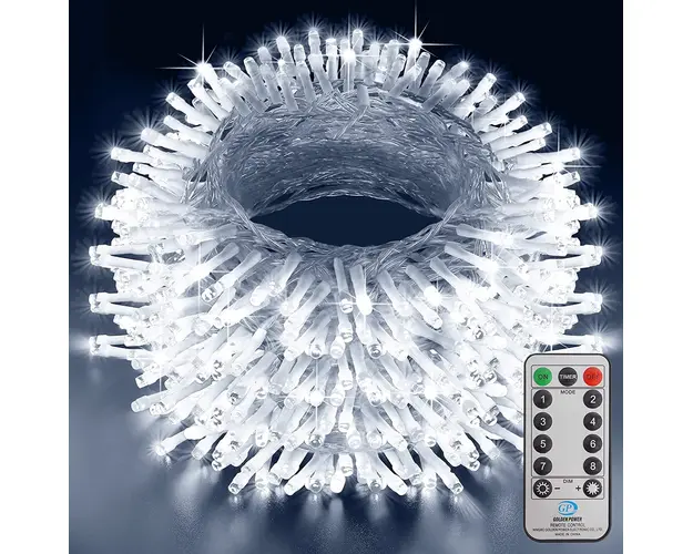 Instalatie de Craciun cu telecomanda, tip liniara, pentru exterior, 1000 led-uri, 100m, diverse culori, IP44