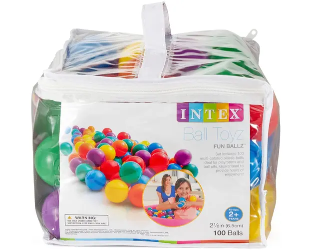 Set 100 de mingi pentru piscina sau locul de joaca Intex 49602