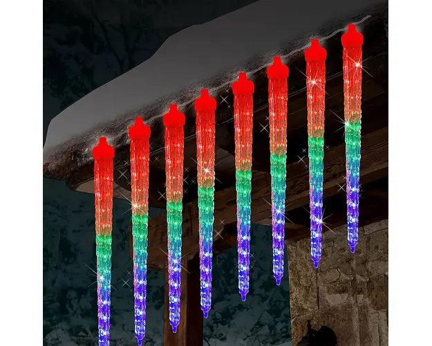 Instalatie solara 8 turturi 20-30 cm, 36 LED, 3 metri