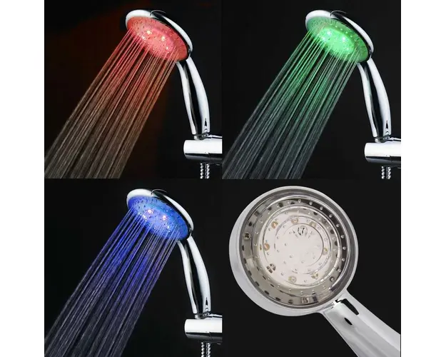 Para de dus multicolor cu led - usor de instalat