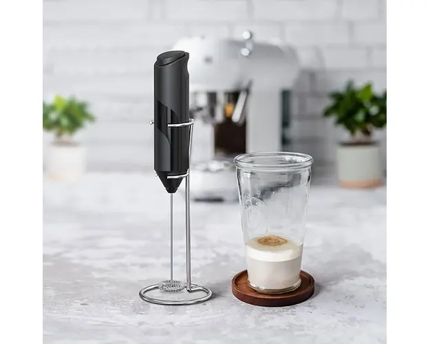 Mixer pentru spuma de lapte, cafea, oua, caffe latte, ciocolata calda, cappuccino cu suport