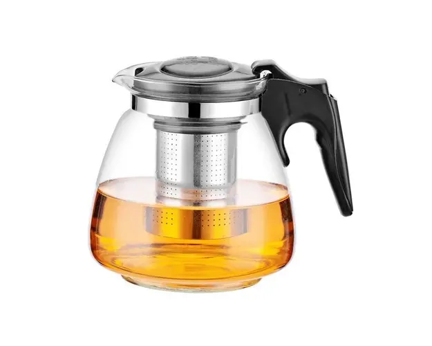 Ceainic din sticla, filtru din inox, capacitate 1100 ml