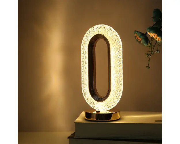 Lampa Diamond Crystal LED cu 3 temperaturi de culoare, alb rece, alb cald, neutru, culoare auriu