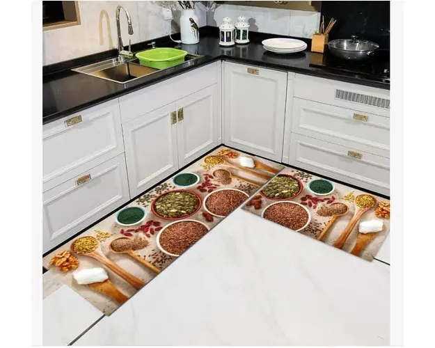 Set 2 covoare de bucatarie, antiderapant, 50x60cm, 50x120cm,