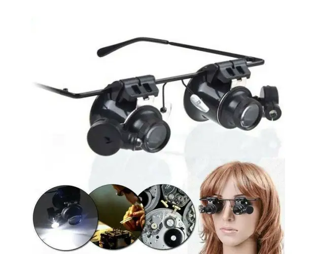 Ochelari Cu Lentile Microscop 20x Si LED