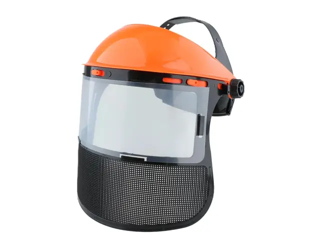 Casca protectie motocoasa cu viziera de plasa
