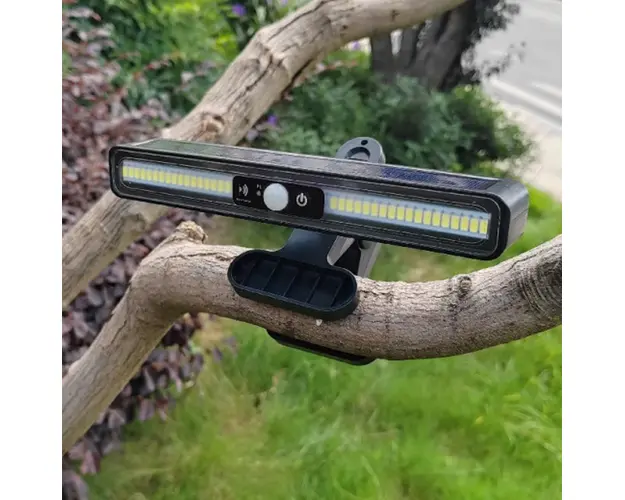 Lampa solara LED de exterior cu 3 moduri de prindere, Waterproof, senzor de miscare, Negru