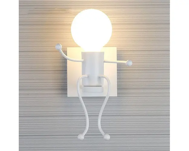 RESIGILAT - Lampa metalica retro industriala tip humanoid, soclu E27, diverse modele