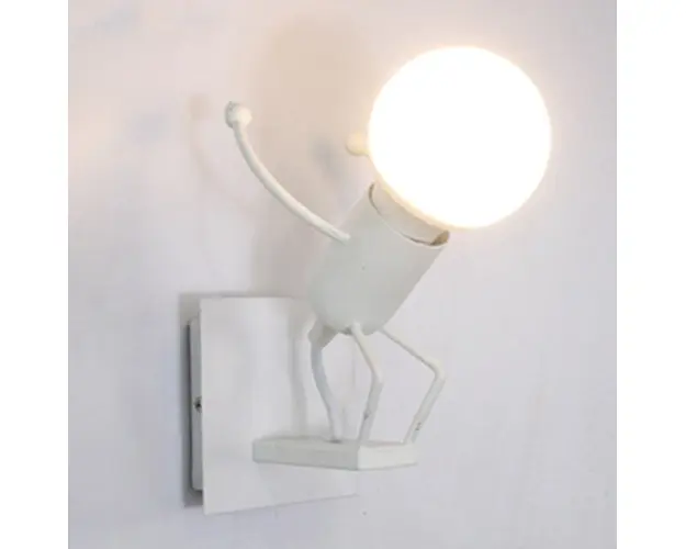 Lampa metalica retro industriala tip humanoid, soclu E27, diverse modele