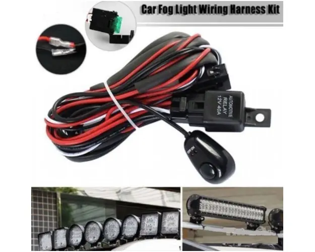 Cablaj cu releu si buton 480W 12V 40A pentru proiectoare LED sau Led Bar lungime 3m